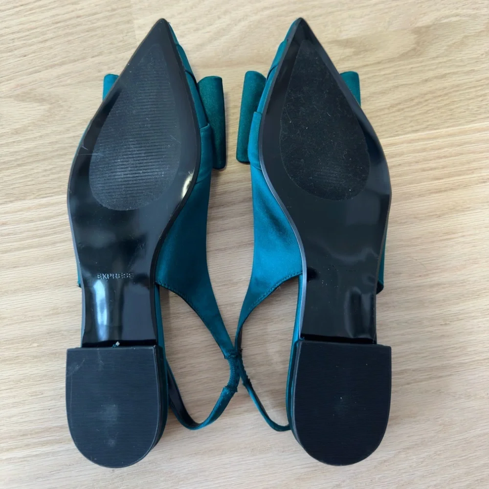 NEW Express teal sling back flats size 7 - Picture 4 of 5